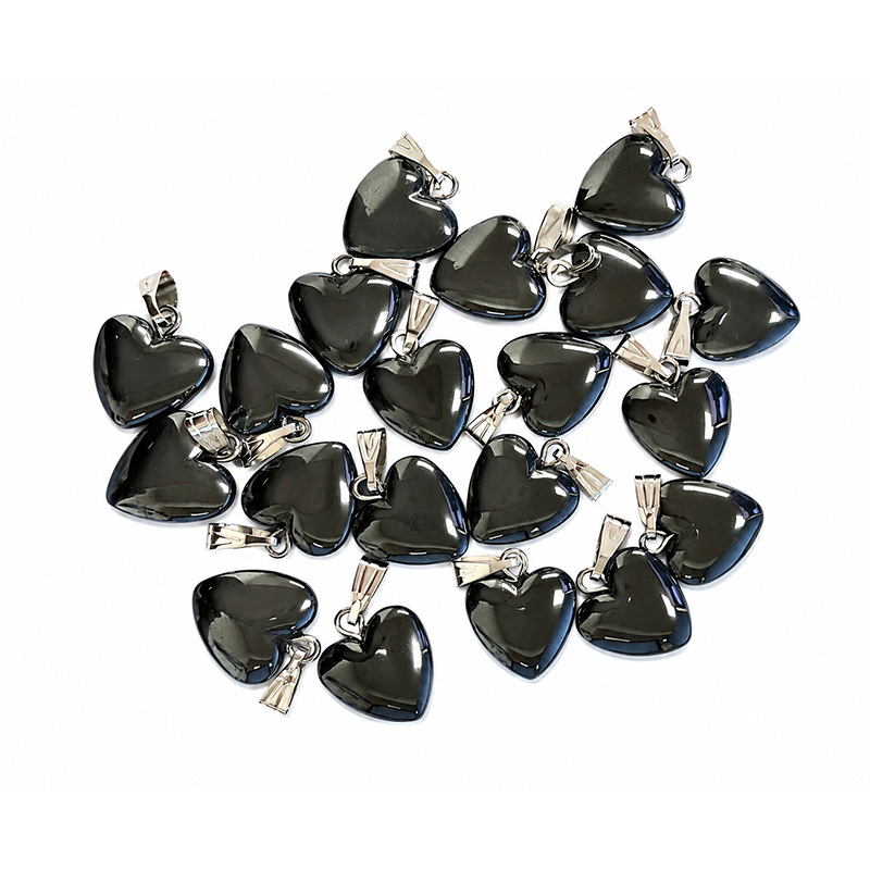 Pendentifs Coeurs Hématite - 20 pces