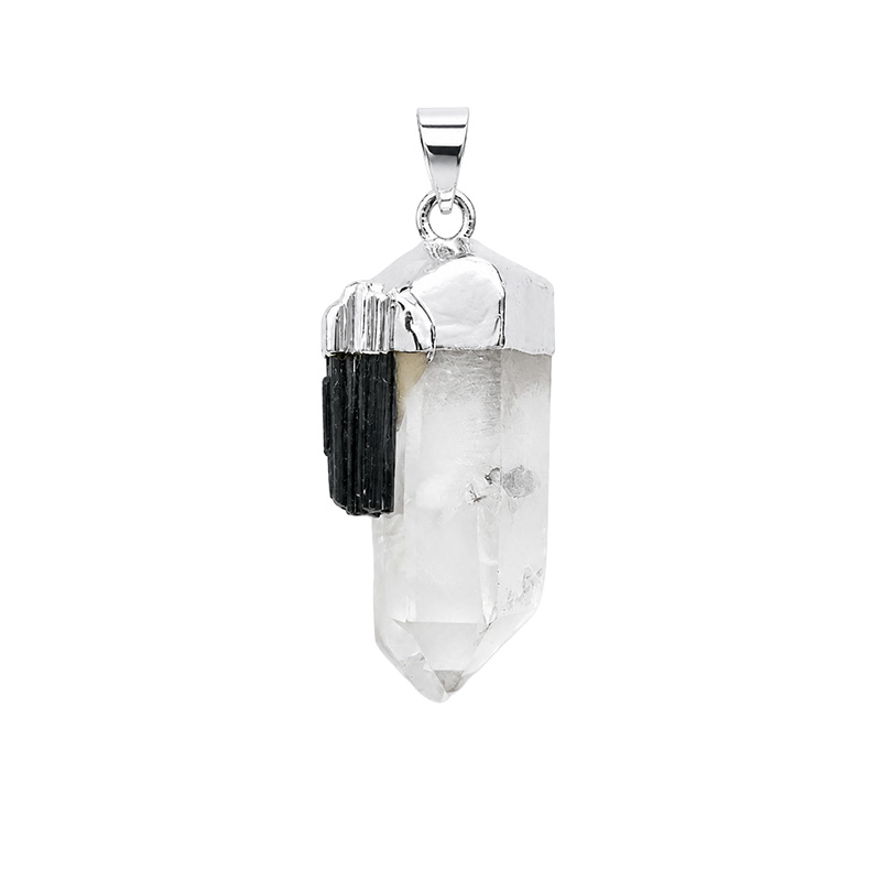 Pendentif Double Cristal en Pierre Naturelle - La pièce
