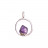 Pendentif anneau avec cristal lot de 3