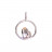 Pendentif anneau avec cristal lot de 3