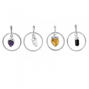 Pendentif anneau cristal pendant lot de 3