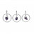 Pendentif anneau cristal pendant lot de 3