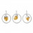 Pendentif anneau cristal pendant lot de 3