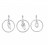 Pendentif anneau cristal pendant lot de 3