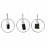 Pendentif anneau cristal pendant lot de 3