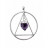 Pendentif anneau et triangle argenté avec cristal pendant - La pièce