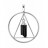 Pendentif anneau et triangle argenté avec cristal pendant - La pièce