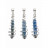 Pendentif ressort cristal de roche ou cyanite (les 3)