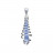 Pendentif ressort cristal de roche ou cyanite (les 3)