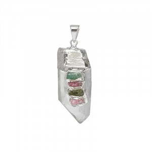 Pendentif Quartz Barettes Tourmaline 5 pcs