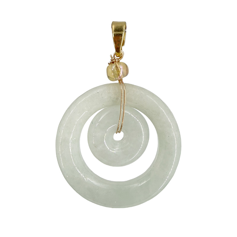 Pendentif Double Donuts Jade Birmanie