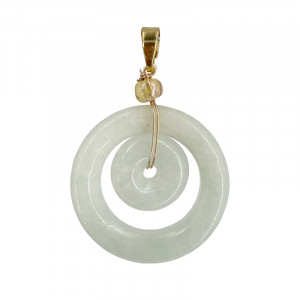 Pendentif Double Donuts Jade Birmanie