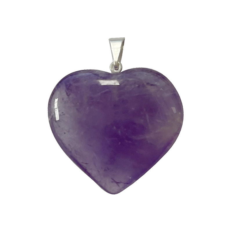 Pendentif Coeur Améthyste 5 pièces