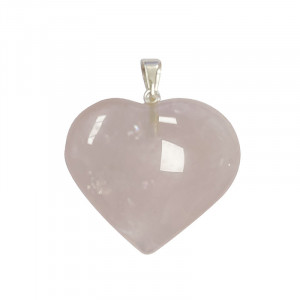 Pendentif Coeur Quartz Rose 5 pièces