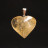 Pendentif coeur Améthyste chauffée (citrine) lot 5 pcs