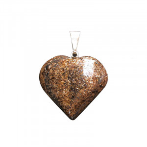 Pendentif coeur bronzite lot 10 pcs