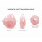 Pendentif percé quartz rose extra lot de 3