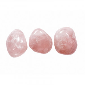 Pendentif percé quartz rose extra lot de 3