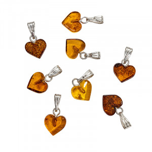 Pendentif Cœur en Ambre de la baltique