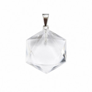 Pendentif Hexagone en Cristal de Roche - La pièce