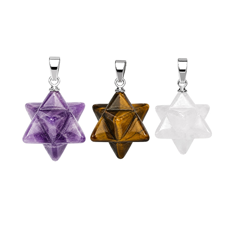 Pendentif mercaba différentes matières