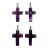 Pendentif Croix en Pierre Naturelle – Lot de 4 pièces – 25 x 18 mm
