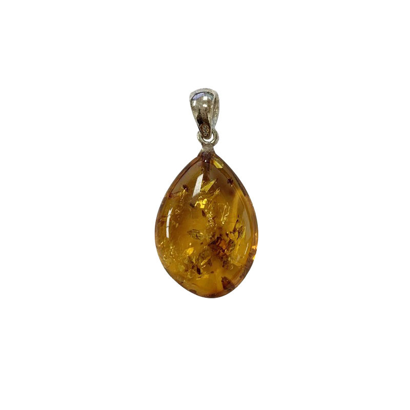 Pendentif Goutte en Ambre de la baltique lot de 4 pièces