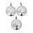 Pendentif arbre de vie 3 cm - Le lot 3 pièces