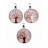 Pendentif arbre de vie 3 cm - Le lot 3 pièces