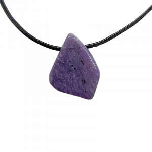 Pendentif plaque polie - Charoite - la pièce