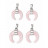 Pendentifs Corne en Pierre Naturelle - 4 pièces