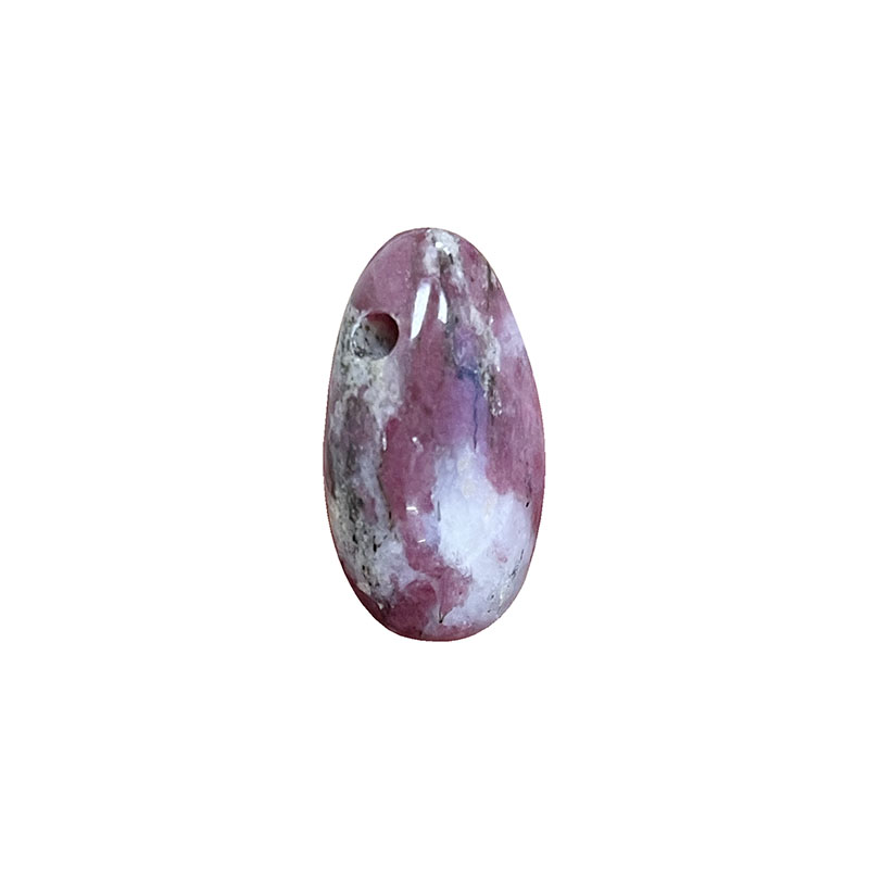 Pendentif goutte percée - Eudialyte - La pièce