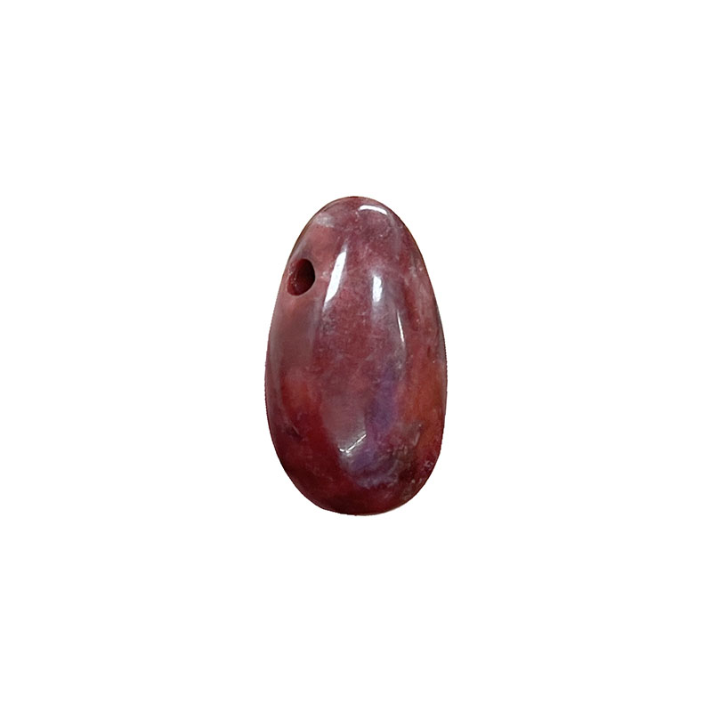 Pendentif goutte percée - Thulite - La pièce