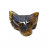 Pendentif Tête de Loup en pierre naturelle - Perçage transversal - La pièce