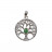 Pendentif  arbre de vie émeraude, améthyste ou lapis, argent 0.925