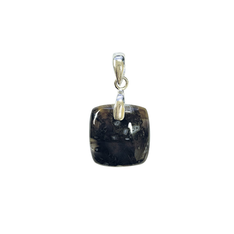 Pendentif Agate Tubulaire Turquie Argent 0.925 rhodié