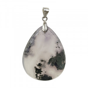 Pendentif - Calcédoine - Goutte - argent 0.925