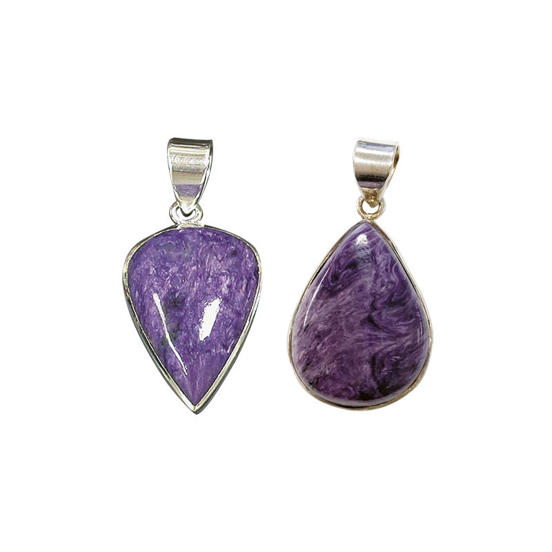 Pendentif charoite argent 0.925