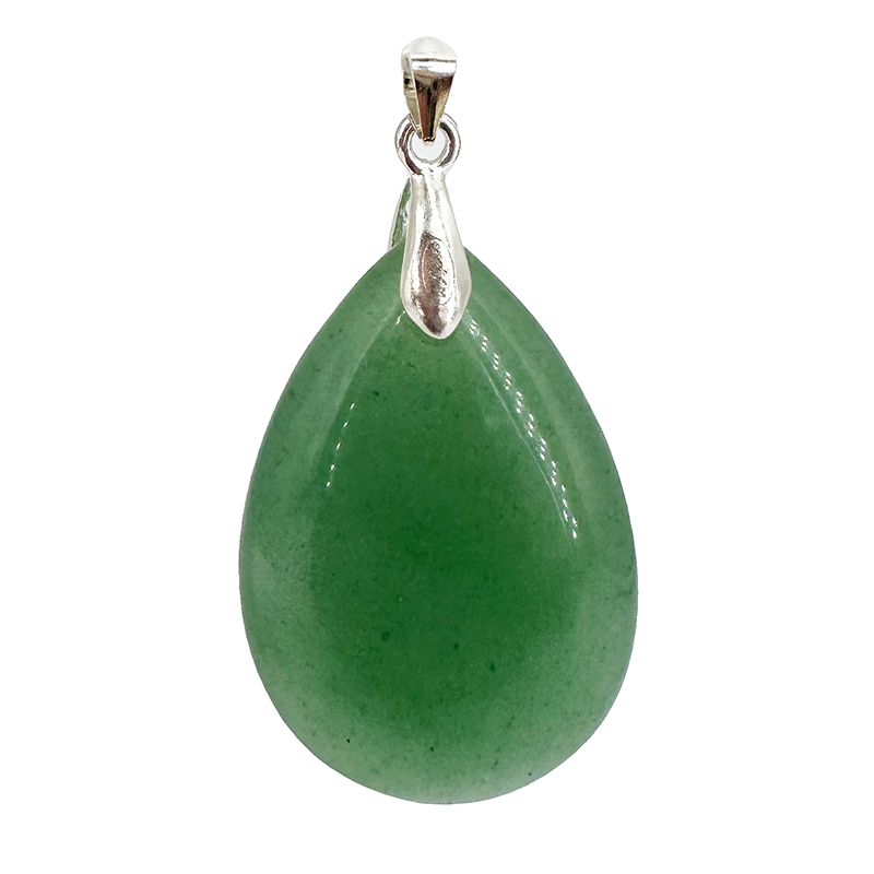 Pendentif Aventurine goutte argent 0.925