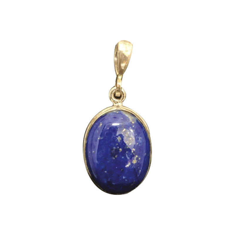 Pendentif lapis ovale - argent 925