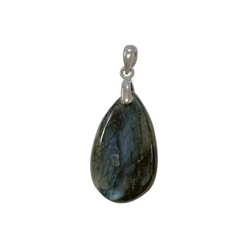 Pendentif labradorite T3 argent 0.925 rhodié