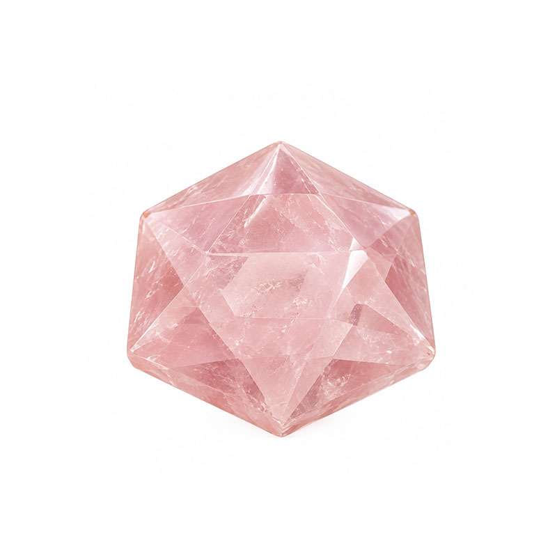 Hexagone en Quartz rose - La pièce