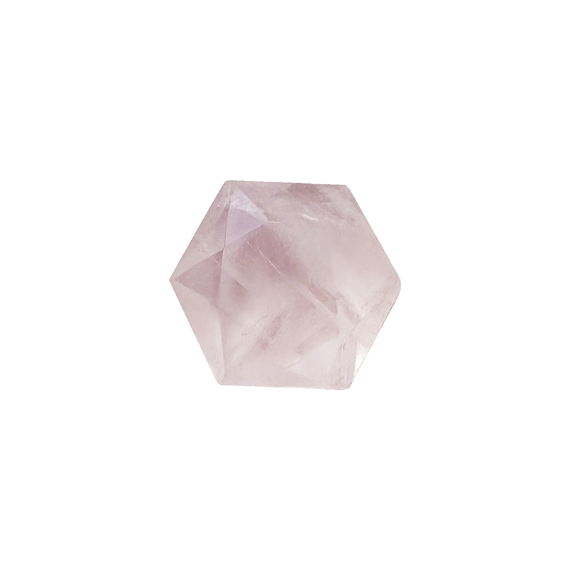 Hexagone en Quartz rose - La pièce