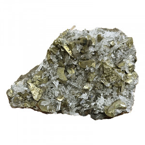 Sulfures (Pyrite, Sphalerite, Chalcopyrite) et Quartz - Pérou - Pièce unique - HUARON150