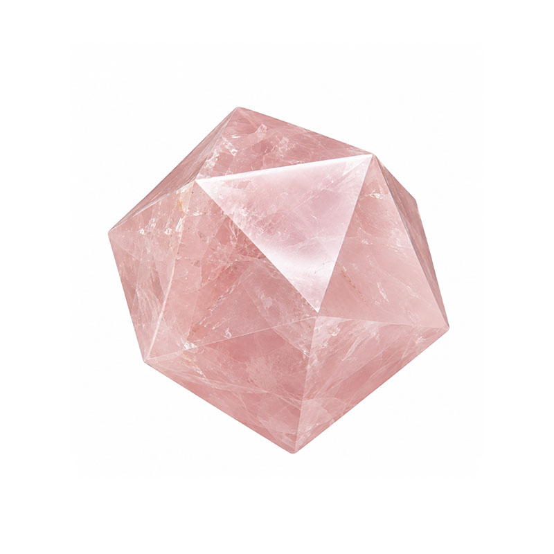 Icosaèdre quartz rose