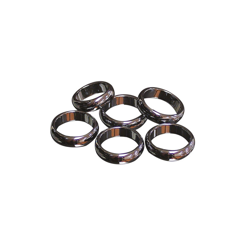 Joncs hematite bombés 6 ou 10 mm lot de 40 pièces