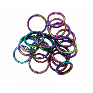 Joncs hematite et titane 3mm lot 20 pcs