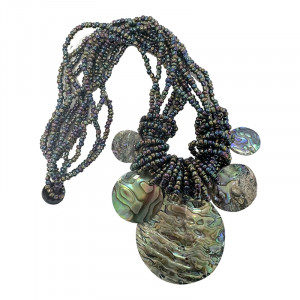 COLLIER PAUA SHELL 53 CM