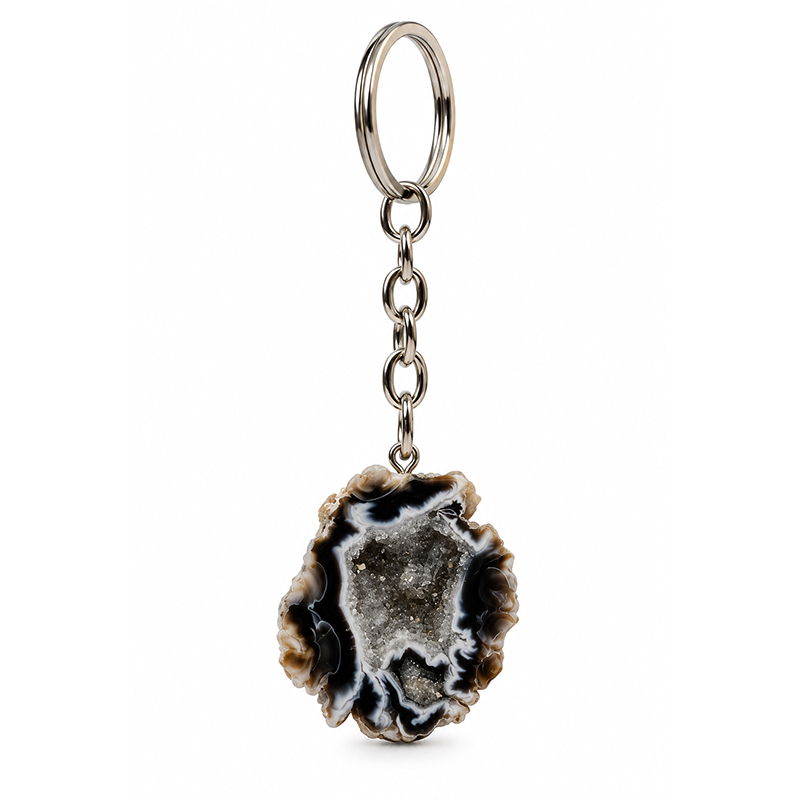 Porte-clés demi-géode Géodinos – Lot de 5 pièces
