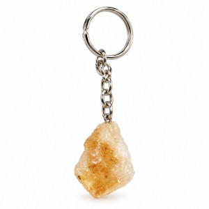 Porte-clés en améthyste chauffée (citrine) - Le lot de 5 pièces